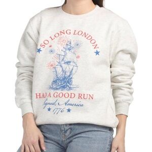 Pacific & Co New with Tags Size XL Grey Taylor Swift Inspired USA Sweatshirt